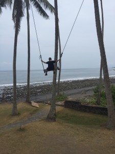 Carter swinging high into the air!