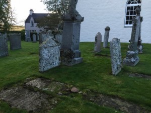 Great, great, great, great Granddad Booth's grave at the Parish of Clatt