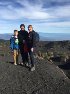 On top of a crater on Mt Etna