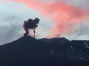 Mt Etna erupting - a rare occurrence witnessing an actual eruption!