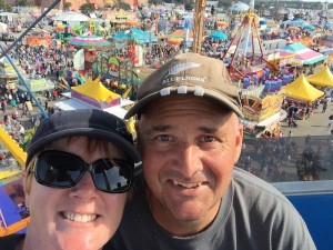 Up the top of the Ferris Wheel - wow the Fair is huge!!