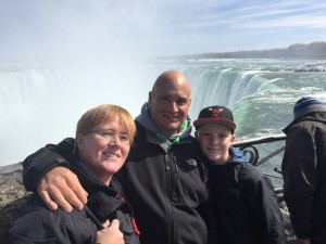 The Horseshoe Falls behind us...