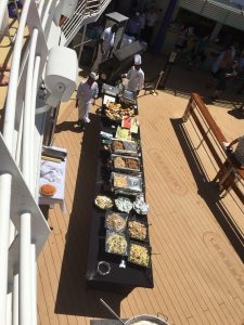 A small BBQ lunch on board - restaurants still open too!